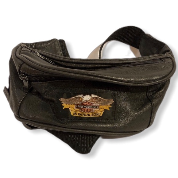 Harley-Davidson Handbags - Vintage Harley-Davidson Leather Fanny Pack/Bag